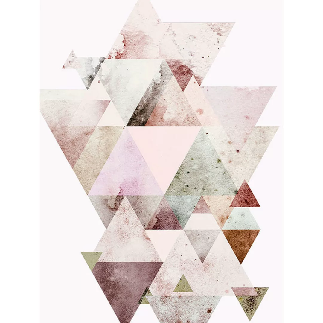 Komar Poster Triangles Red Abstrakt B/L: ca. 30x40 cm günstig online kaufen