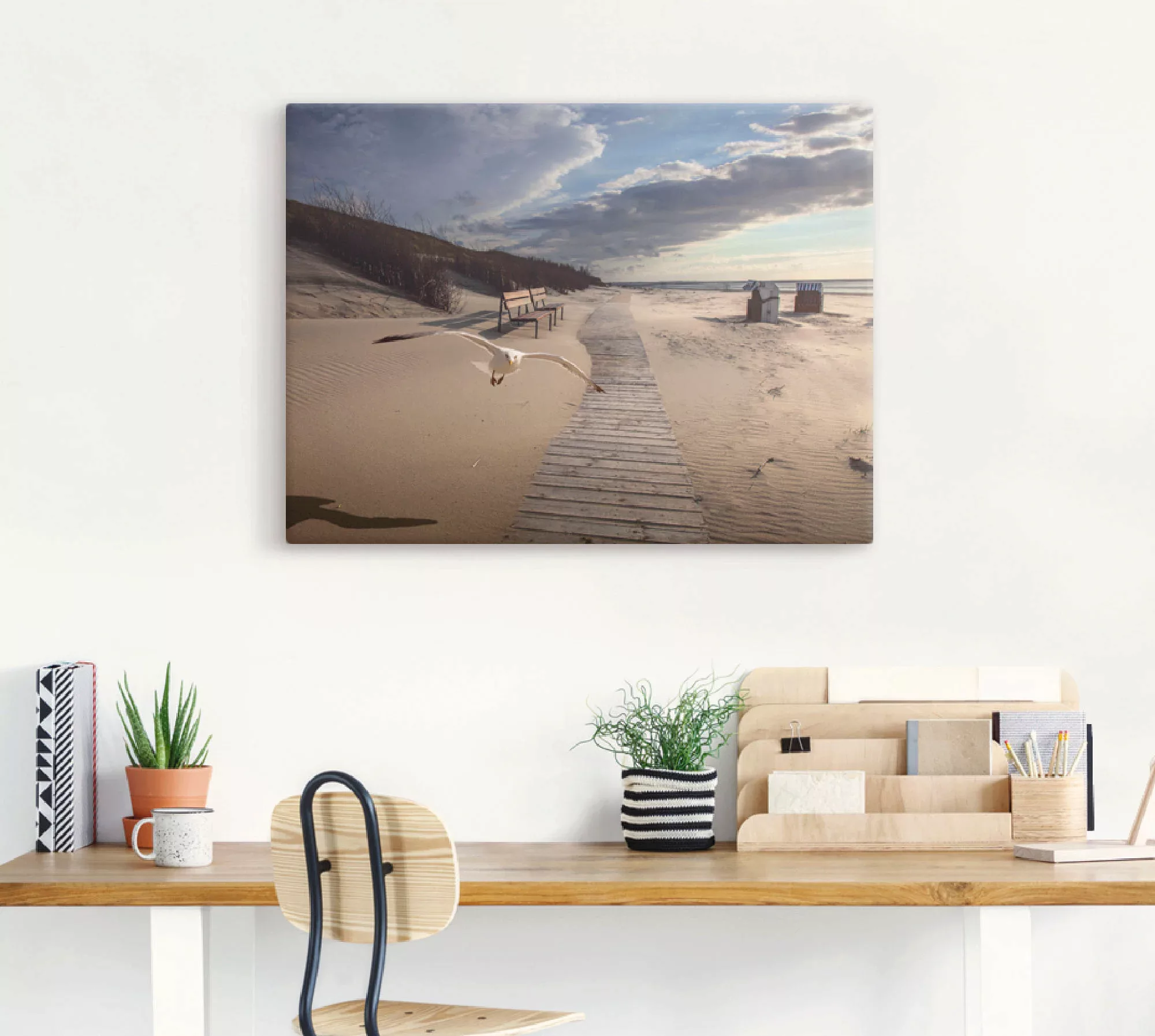 Artland Leinwandbild »Strandimpressionen«, Strand, (1 St.), auf Keilrahmen günstig online kaufen
