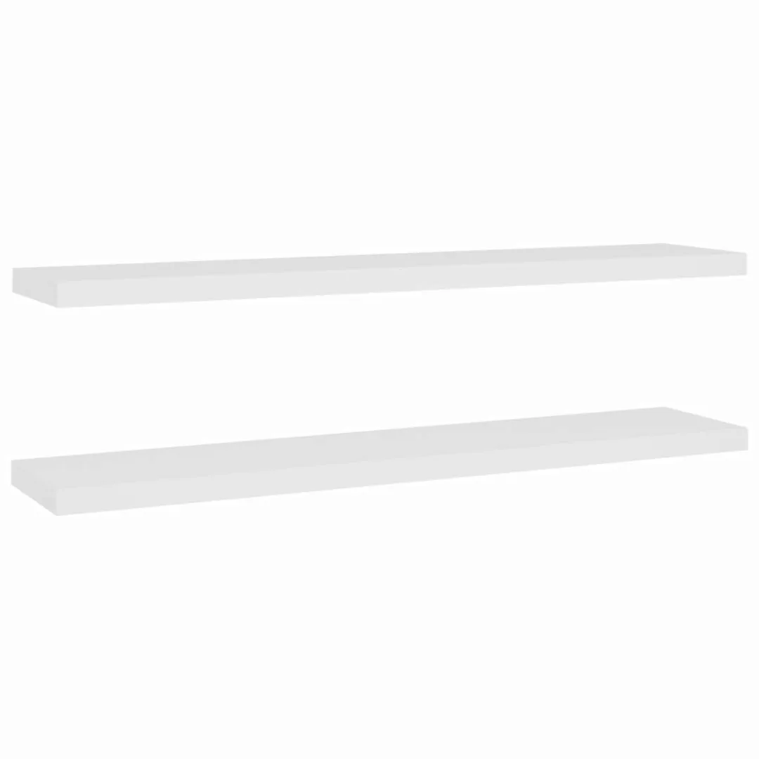 Schweberegale 2 Stk. Eiche Und Weiß 120x23,5x3,8 Cm Mdf günstig online kaufen