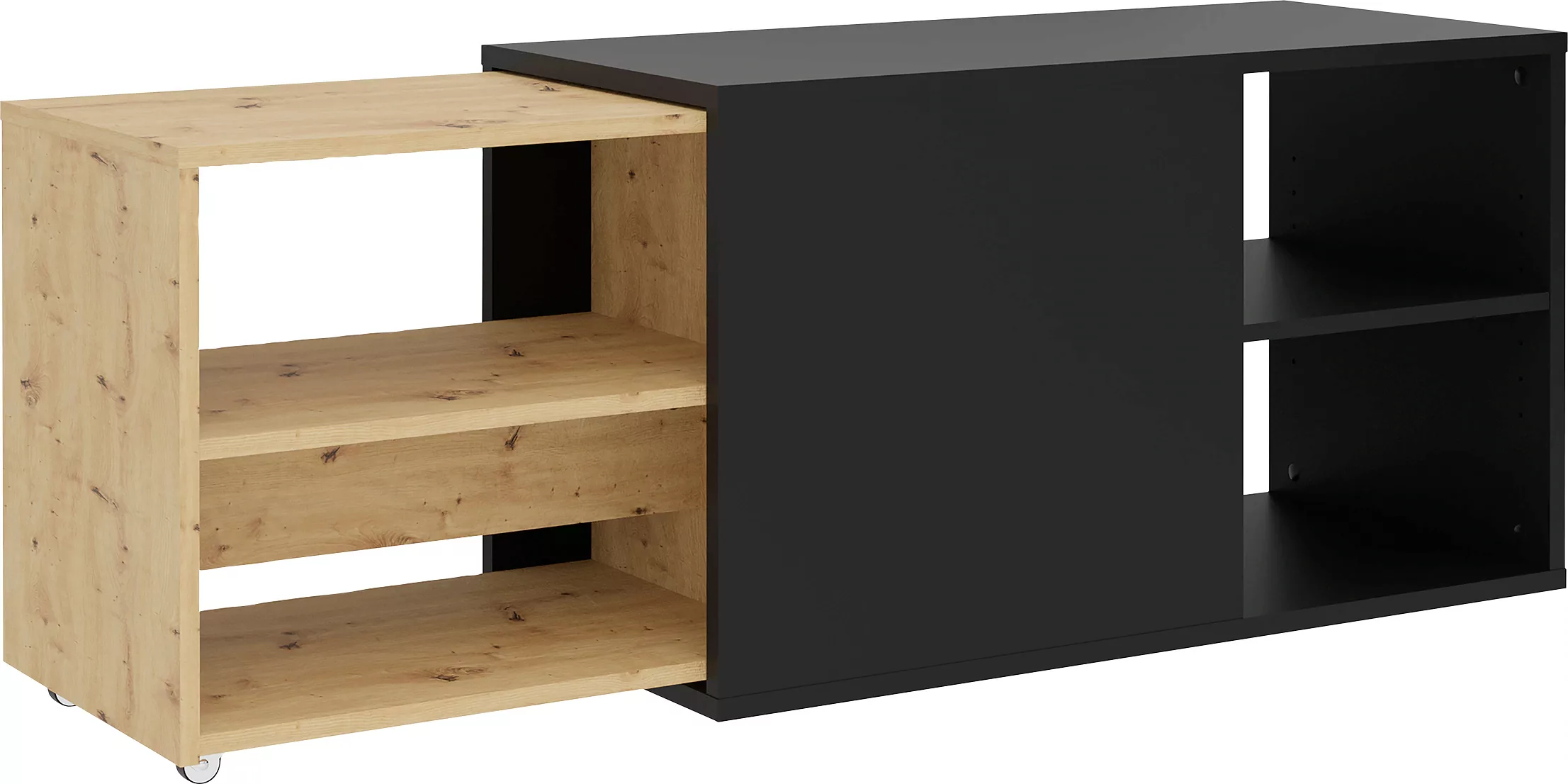 FMD TV-Schrank TV-Schrank mit 2 Fächern 133,5x39,9x49,2 cm Schwarz Artisan- günstig online kaufen