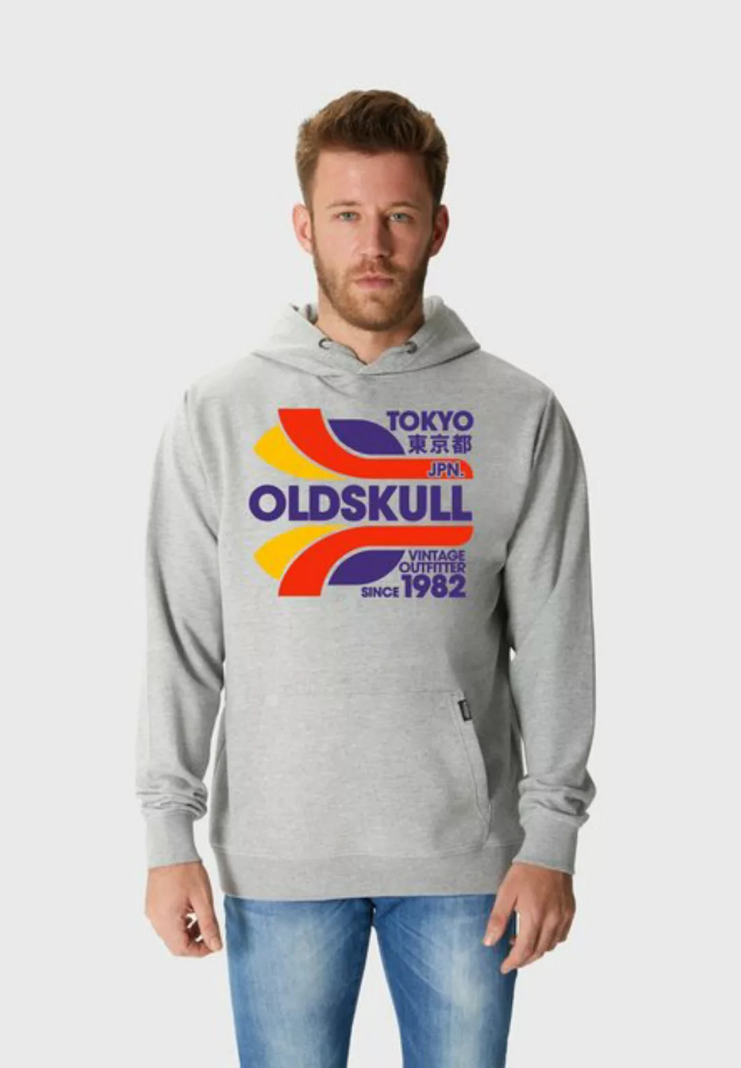 Oldskull Hoodie Retro Tokyopolis Vintage Logo Graphic günstig online kaufen