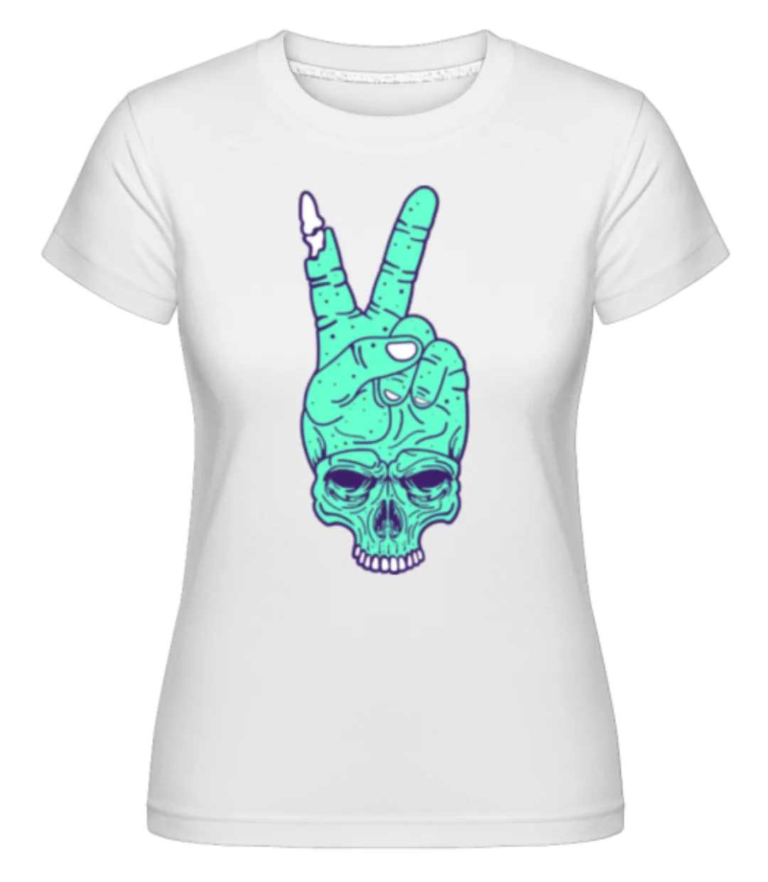 Skull Hand Peace · Shirtinator Frauen T-Shirt günstig online kaufen