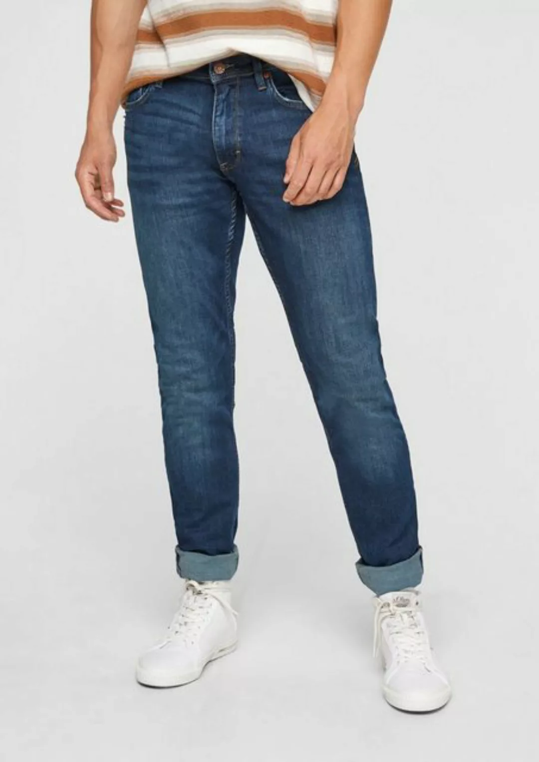 s.Oliver Stoffhose Slim: Jeans mit Waschung (1-tlg) Waschung, Destroyes günstig online kaufen