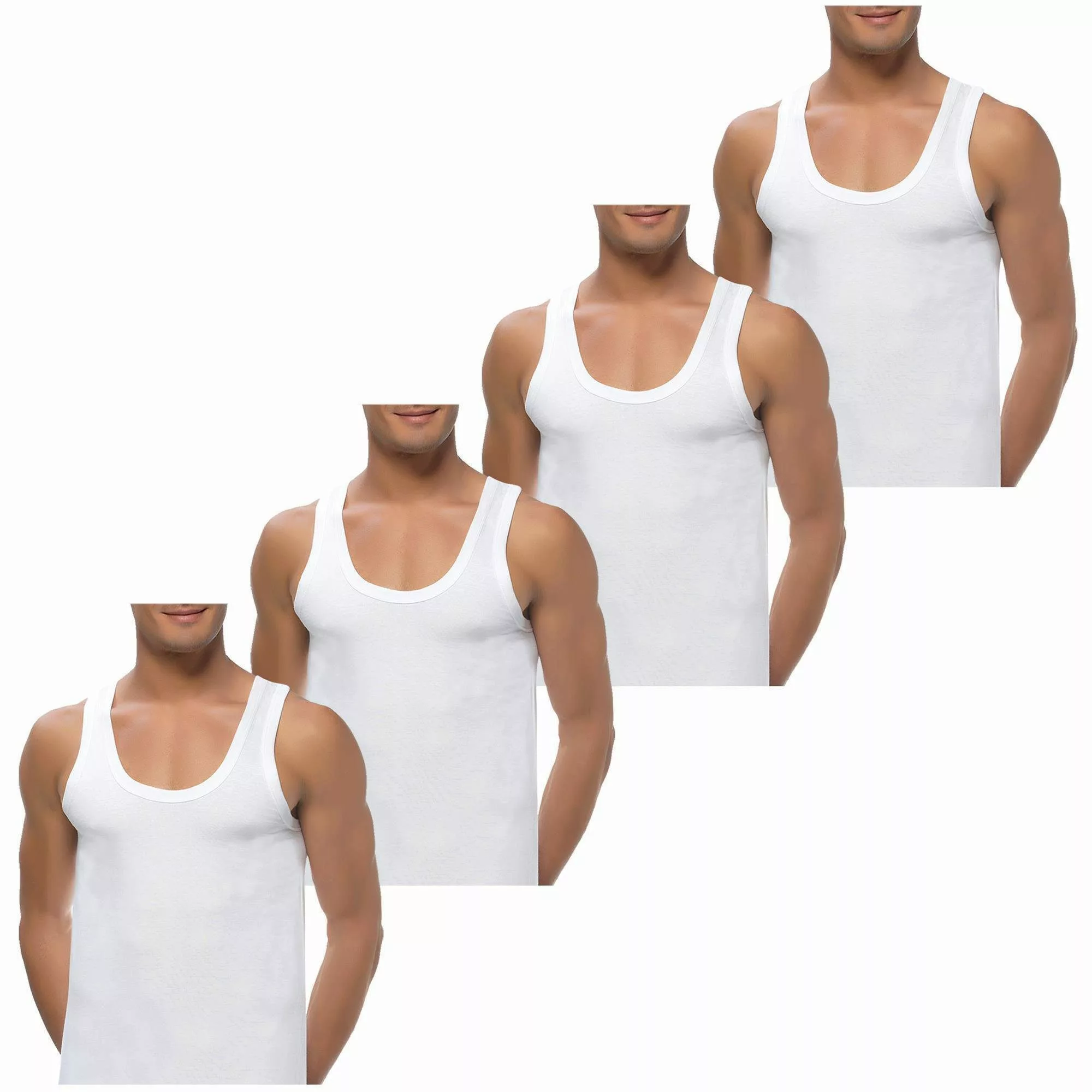 LOREZA Unterhemd 4er Set Unterhemden Feinripp günstig online kaufen