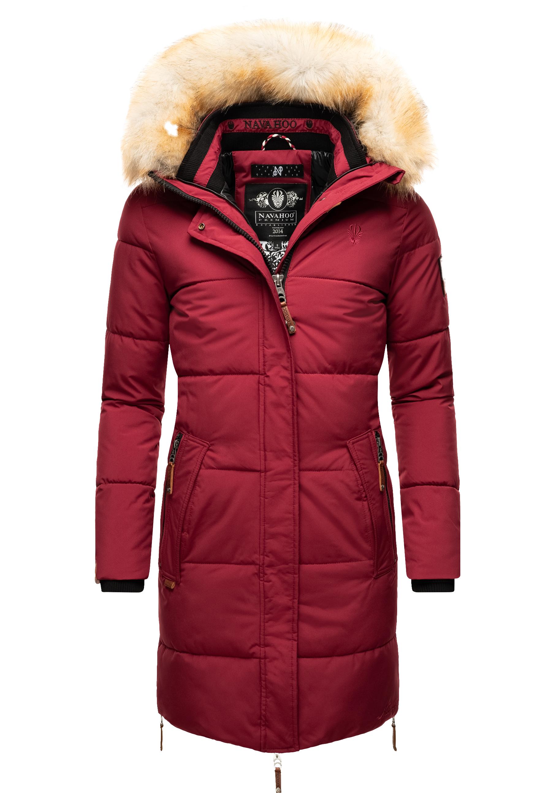 Navahoo Wintermantel "Halina", modischer Damen Winter Steppmantel mit Kapuz günstig online kaufen