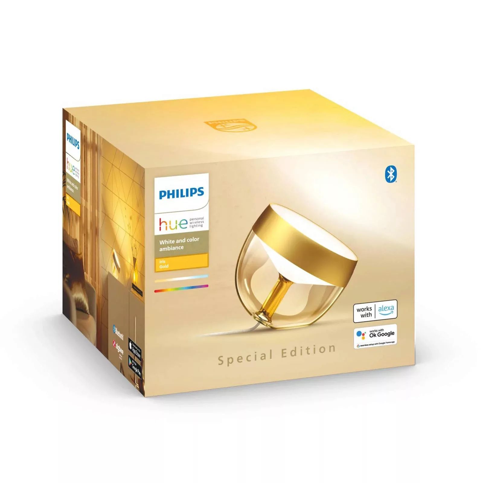 Philips Hue Iris WACA LED-Tischleuchte, gold günstig online kaufen