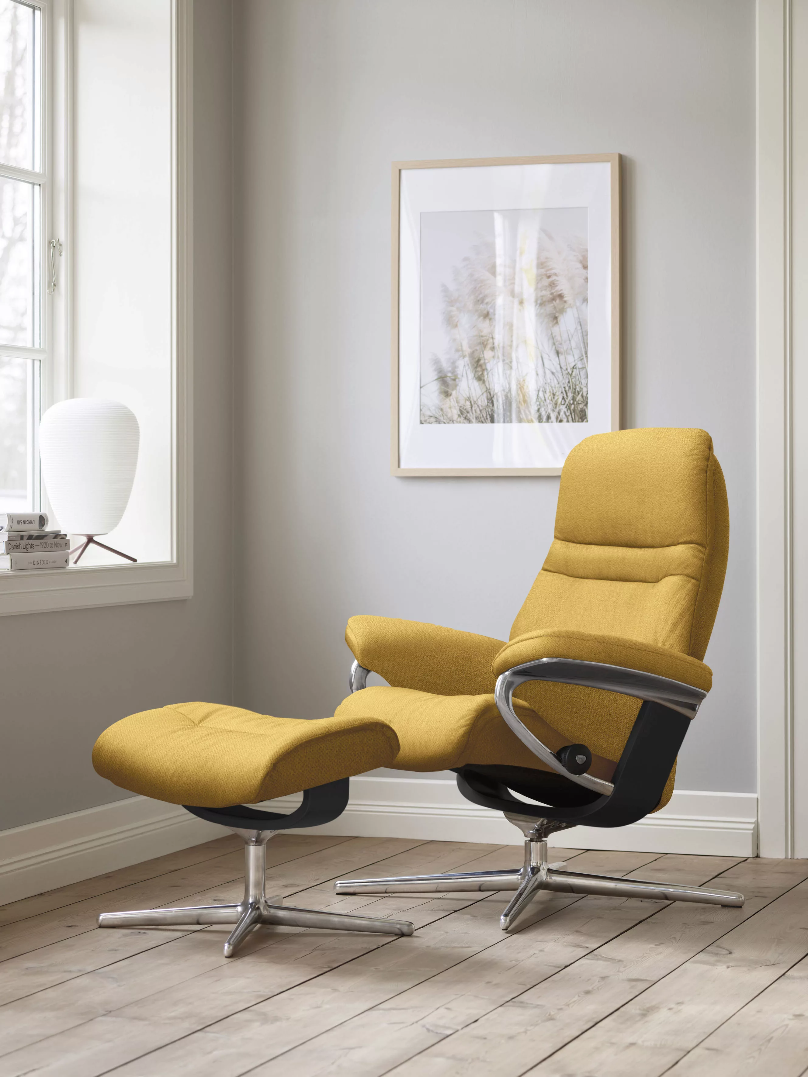 Stressless Fußhocker "Sunrise", mit Cross Base, Größe S, M & L, Holzakzent günstig online kaufen