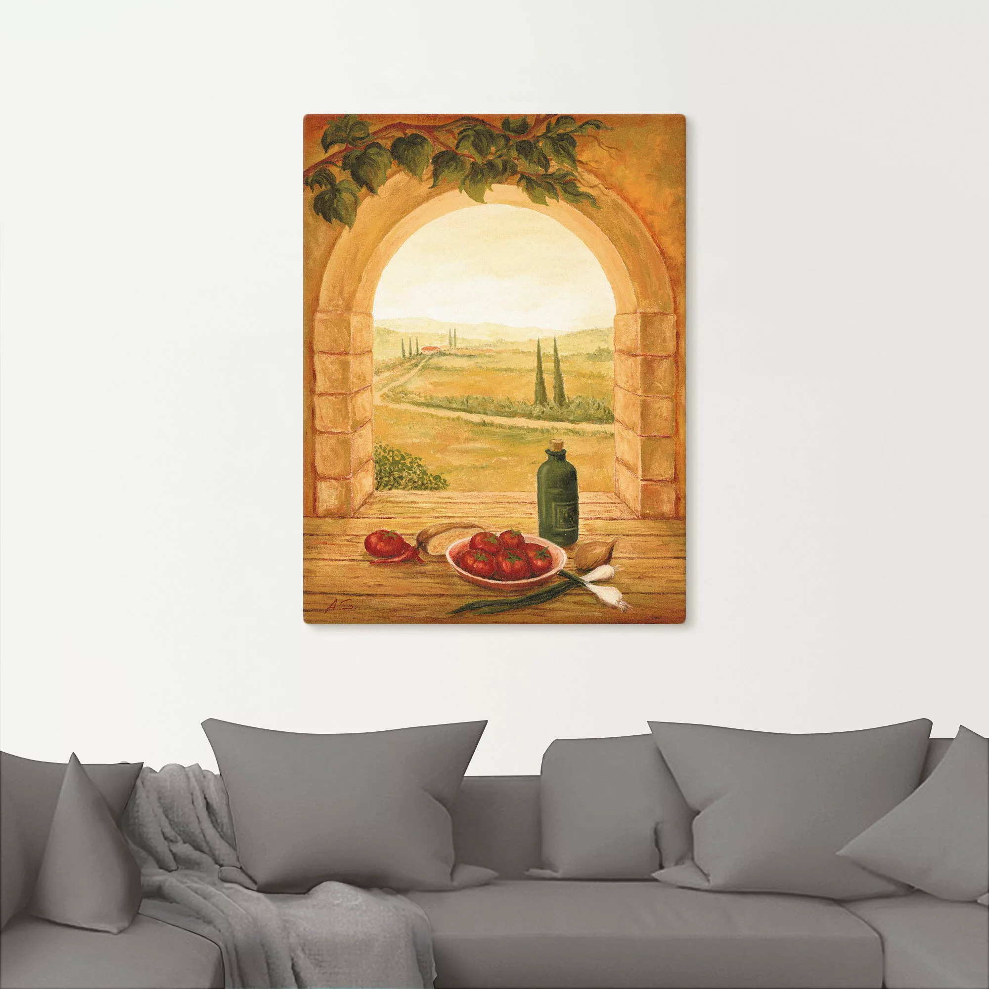 Artland Wandbild "Fensterblick", Fensterblick, (1 St.), als Leinwandbild, P günstig online kaufen