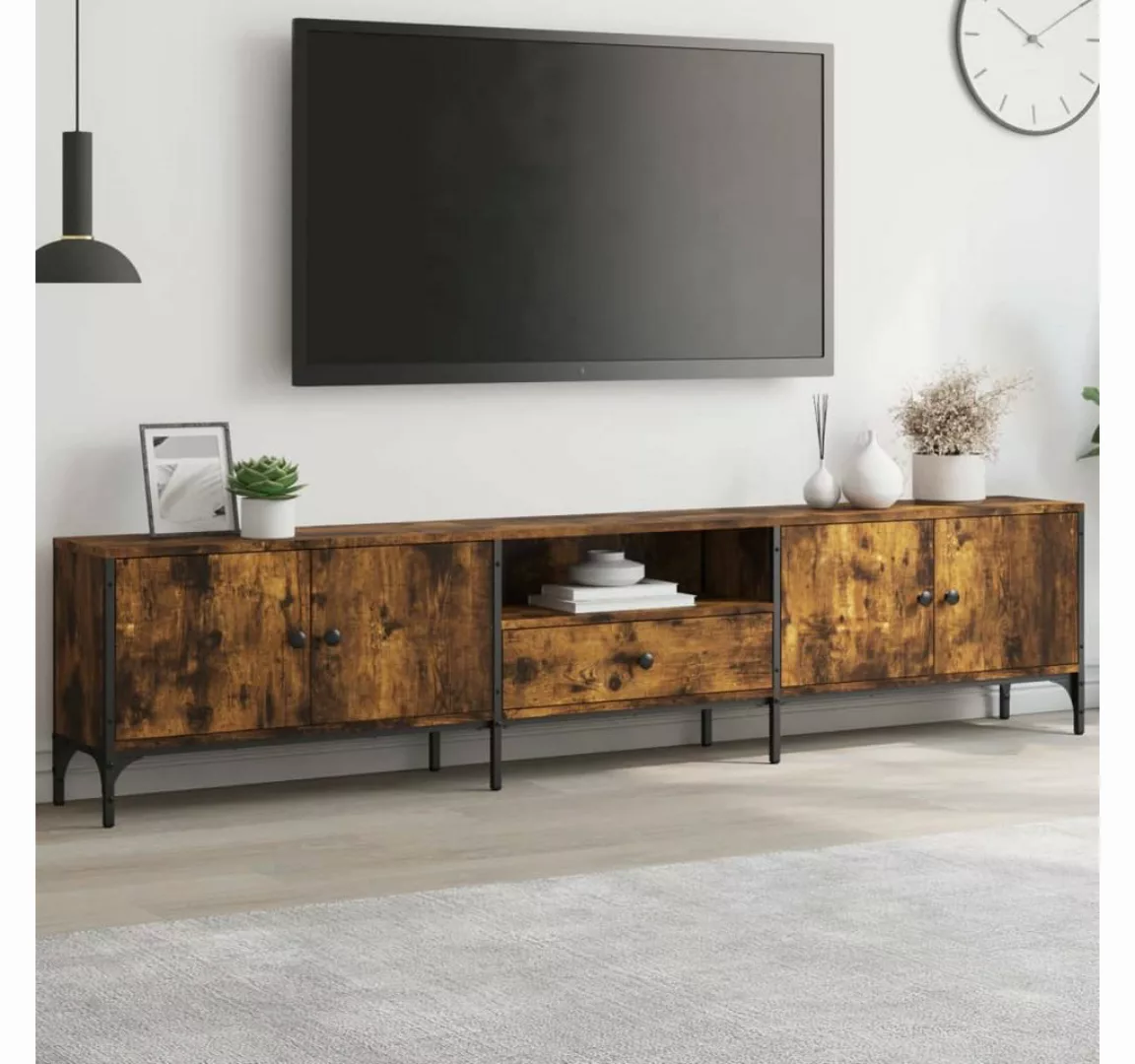 vidaXL TV-Schrank TV-Schrank mit Schublade Räuchereiche 200x25x44cm Spanpla günstig online kaufen