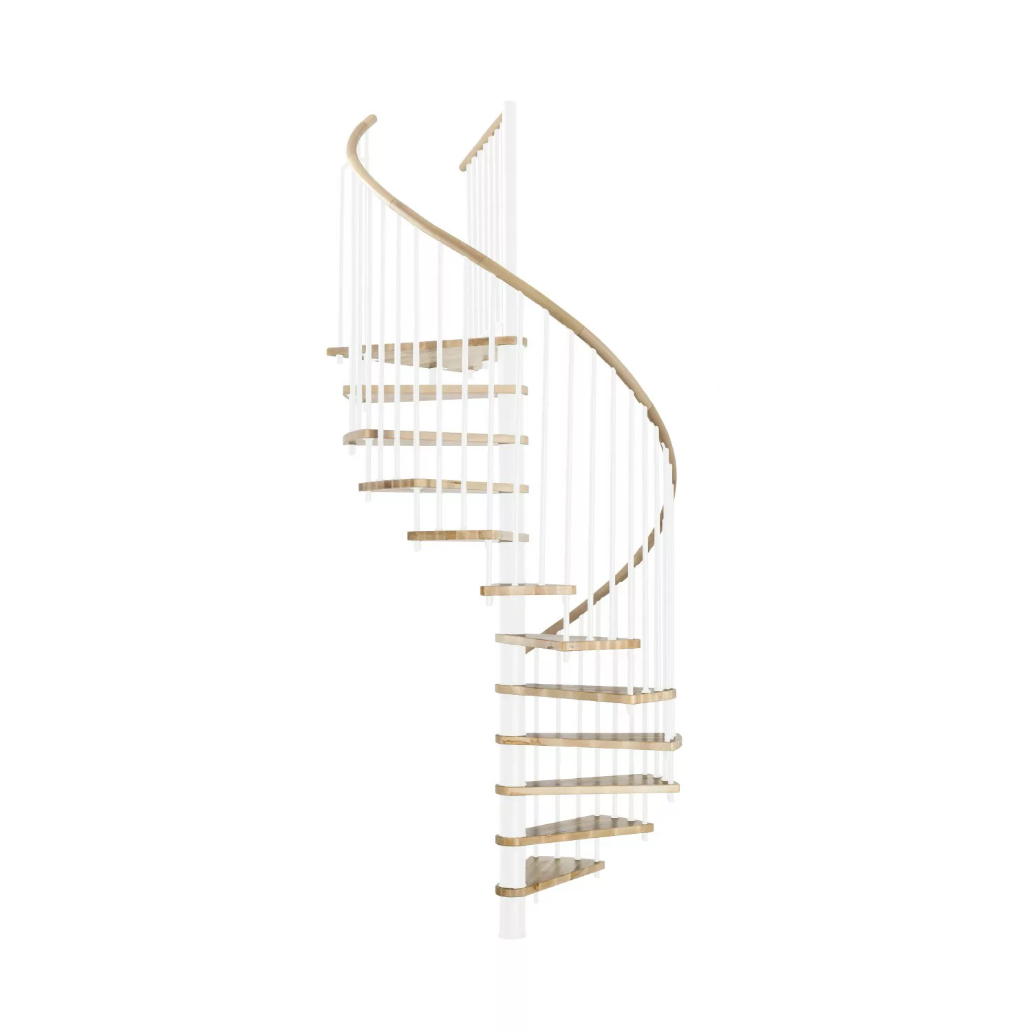 Minka Spindeltreppe Spiral Wood Eiche Weiß 140 cm günstig online kaufen