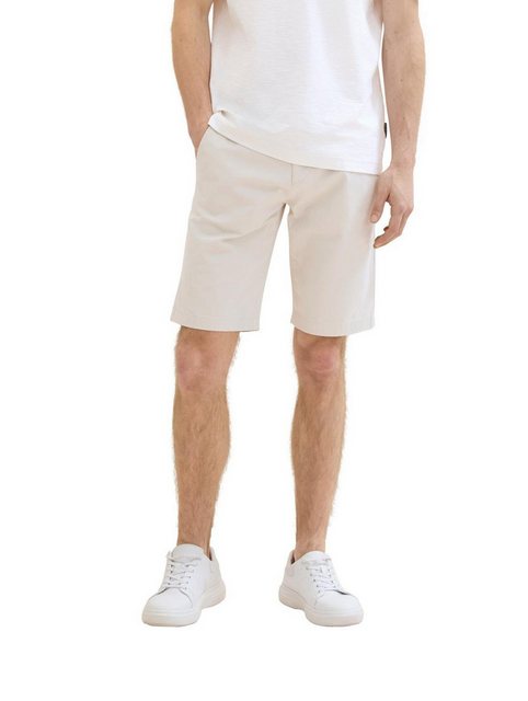 TOM TAILOR Stoffhose slim soft chino shorts w. belt, light cashew beige günstig online kaufen