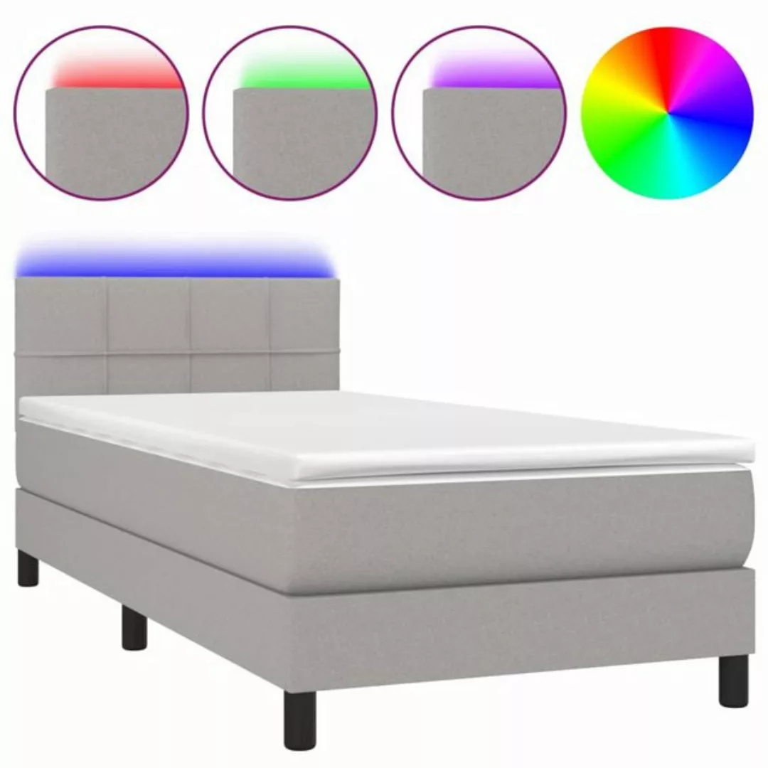 vidaXL Boxspringbett Bett Boxspringbett komplett mit Matratze & LED Stoff ( günstig online kaufen