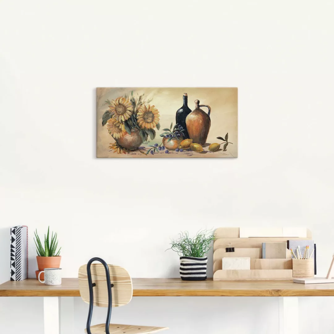 Artland Wandbild »Stillleben mit Sonnenblumen«, Vasen & Töpfe, (1 St.), als günstig online kaufen