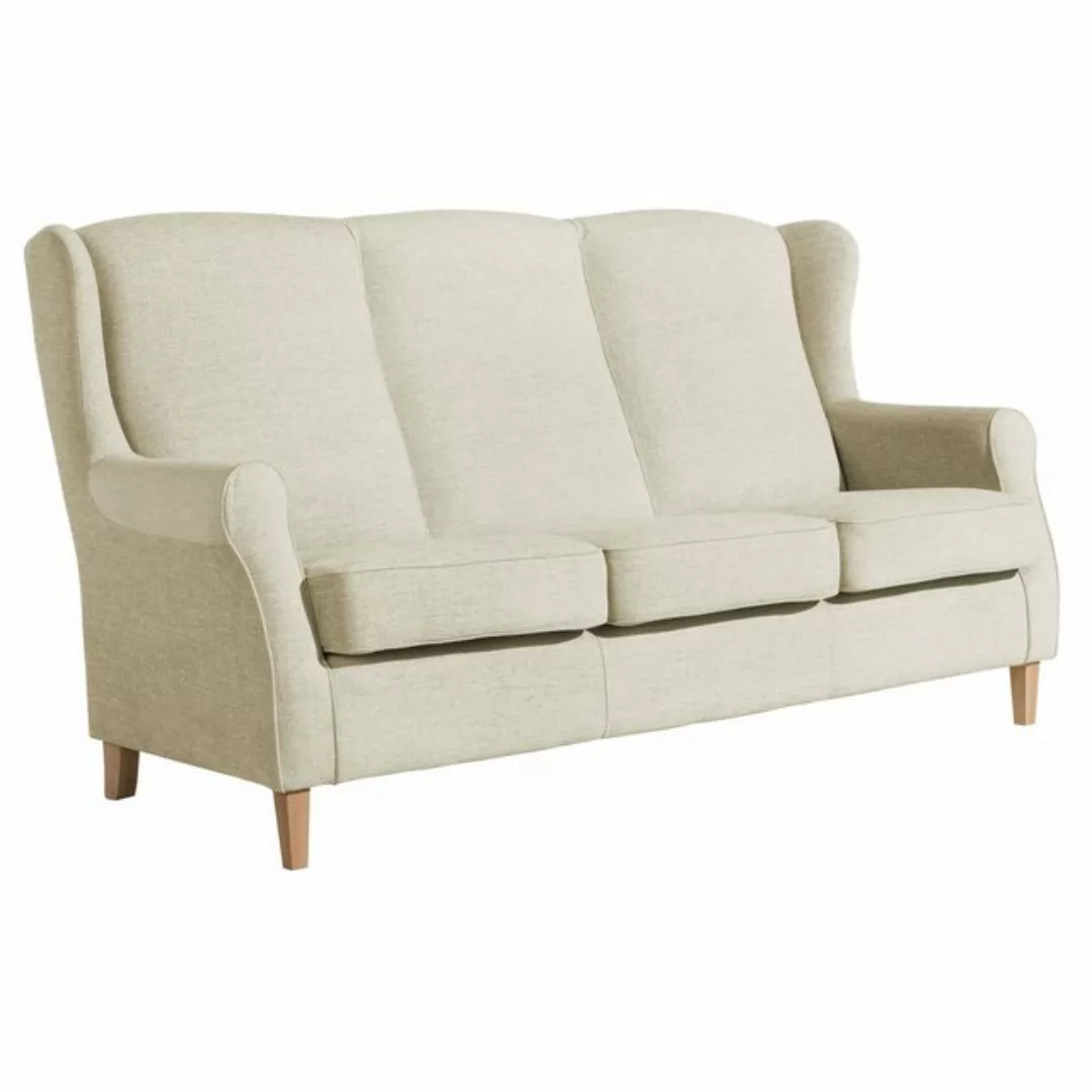 58 aufm Kessel Sofa 3-Sitzer Karlen Bezug Chenille Buche natur / beige 2210 günstig online kaufen