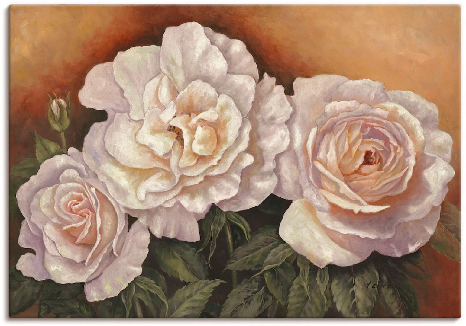 Artland Wandbild "Wildrosen", Blumen, (1 St.), als Leinwandbild, Poster in günstig online kaufen
