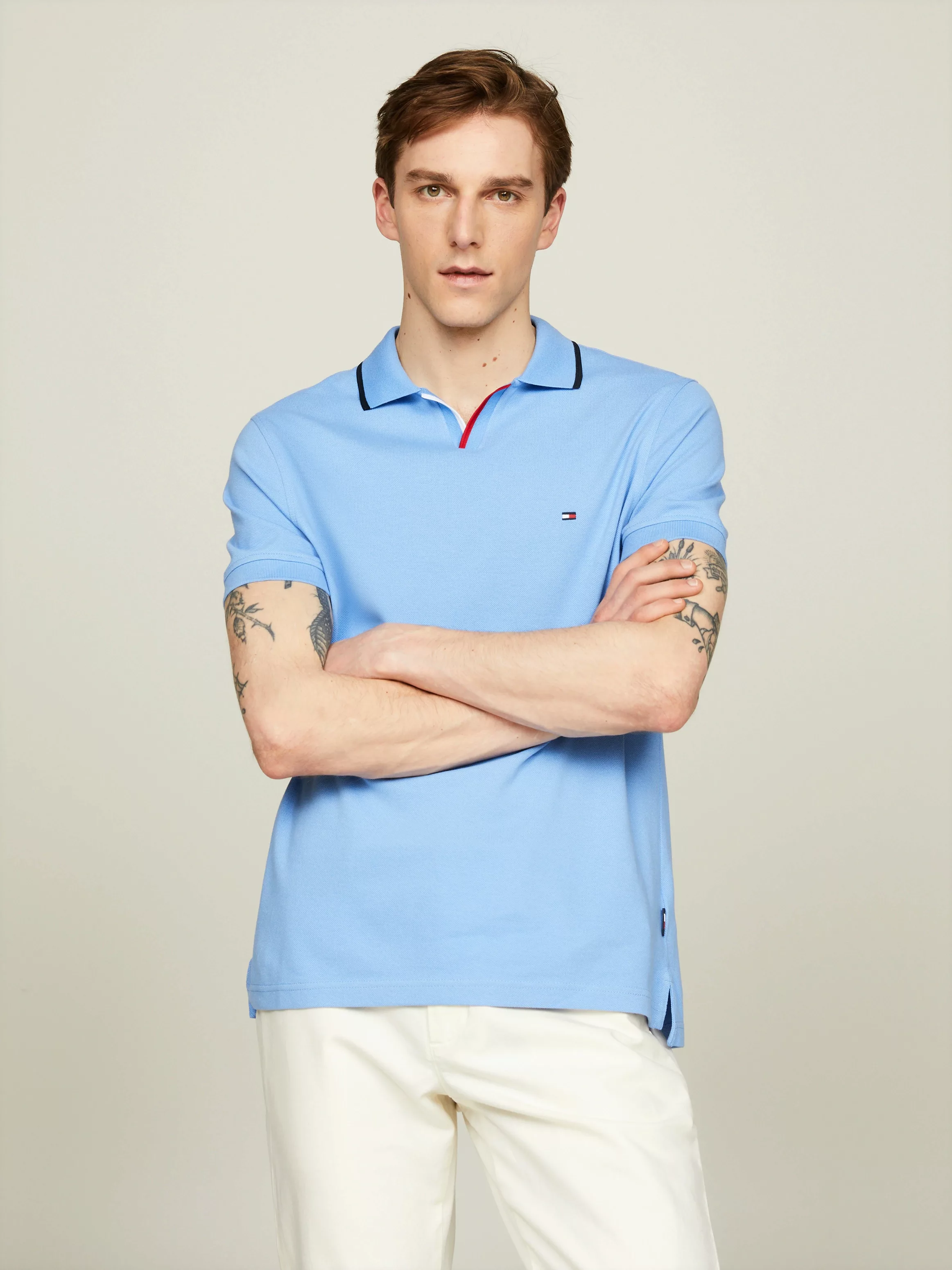 Tommy Hilfiger Poloshirt "RWB TIPPED V COLLAR REG POLO" günstig online kaufen