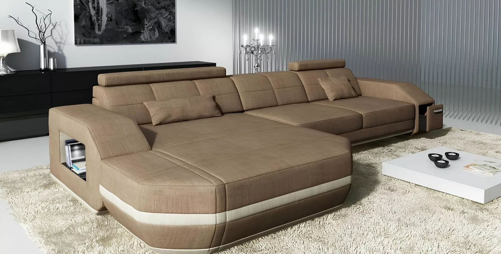 Xlmoebel Sofa luxuriöses Designer-Ecksofa mit Polsterung und Stoffbezug in günstig online kaufen