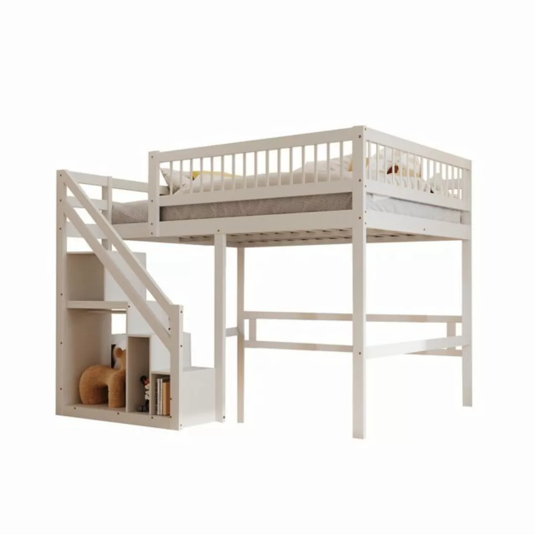 REDOM Etagenbett Kinderbett Jugendbett Holzbett Einzelbett (Treppe mit Aufb günstig online kaufen