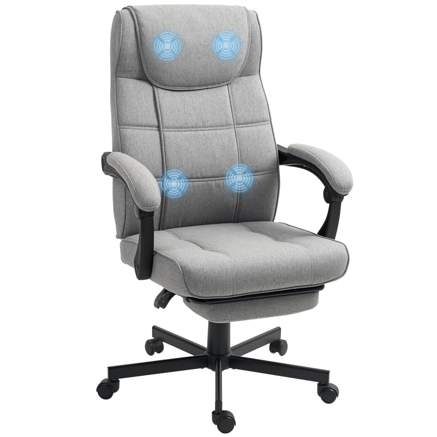 HOMCOM Bürostuhl mit Massagefunktion Polyester Schaumstoff 70L x 65B x 107- günstig online kaufen