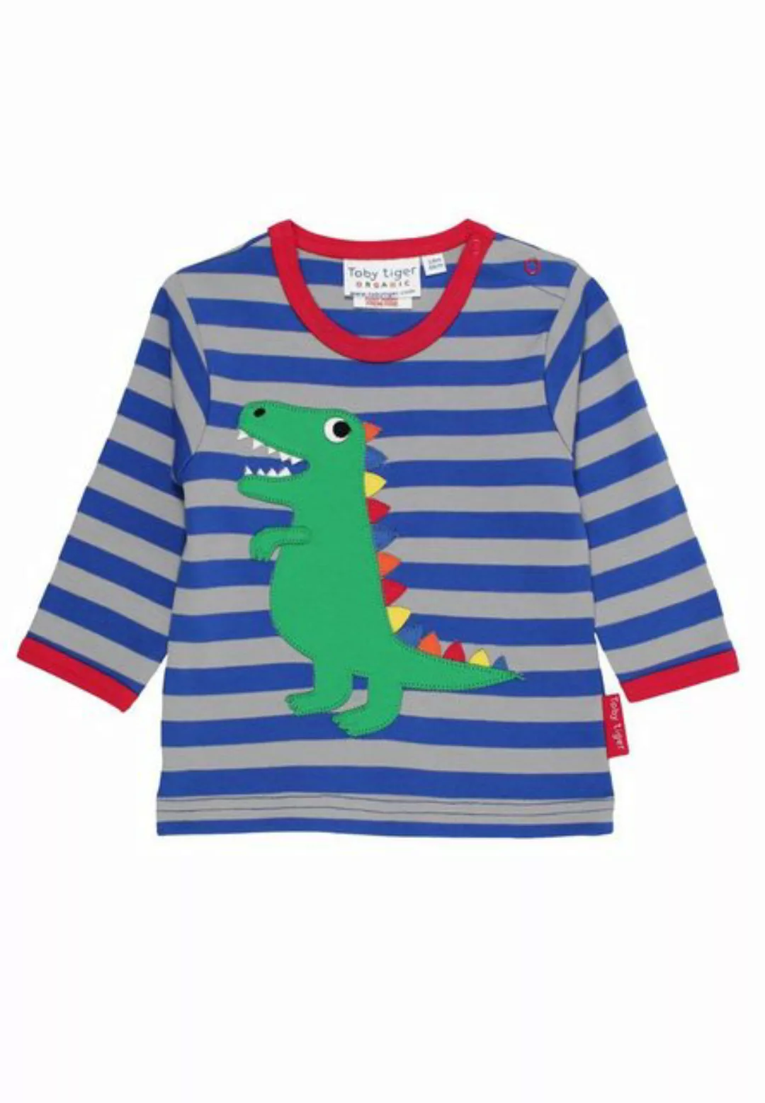 Toby Tiger Langarmshirt Langarmshirt mit T-Rex Applikation günstig online kaufen