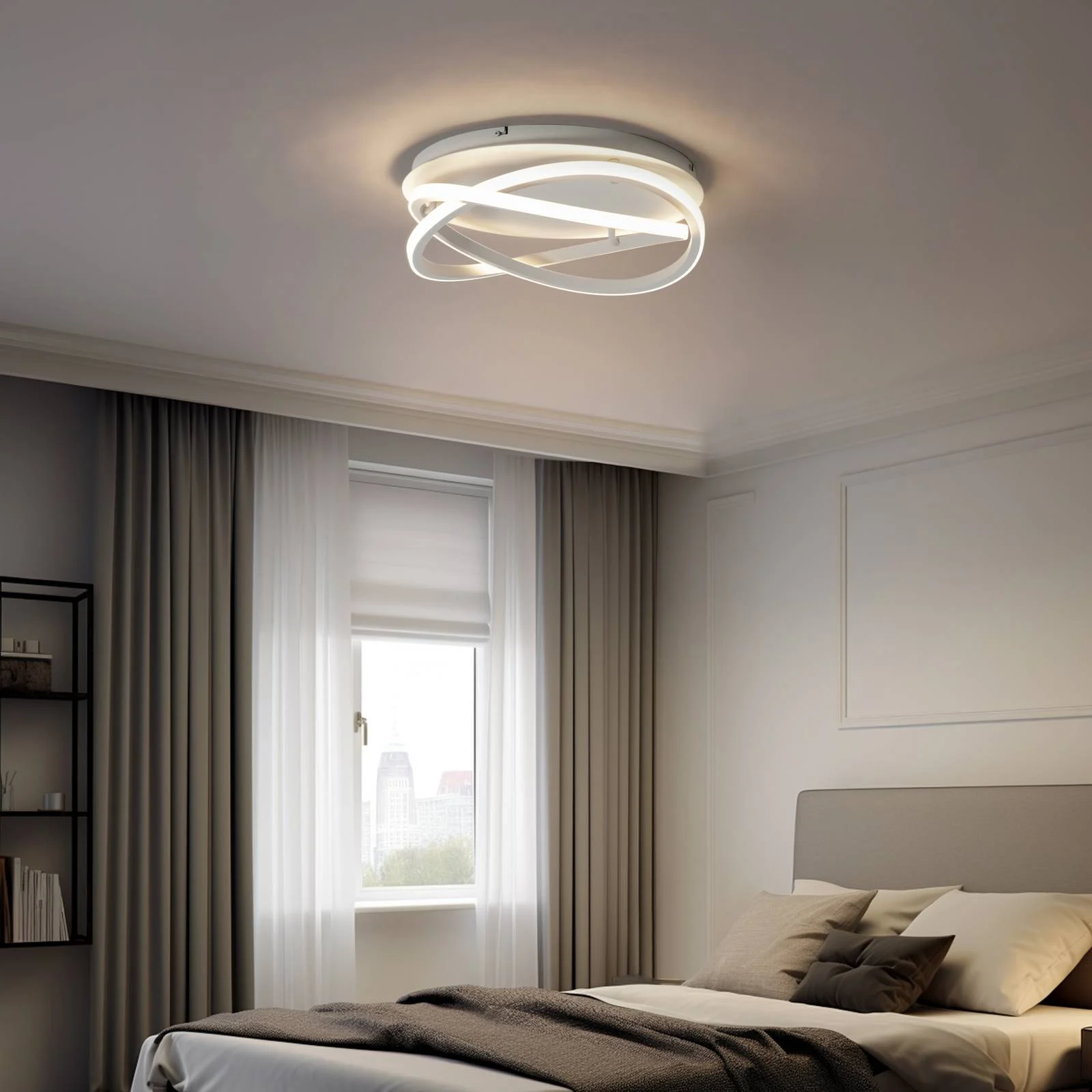 Lucande LED-Deckenleuchte Aldric, weiß, Aluminium günstig online kaufen