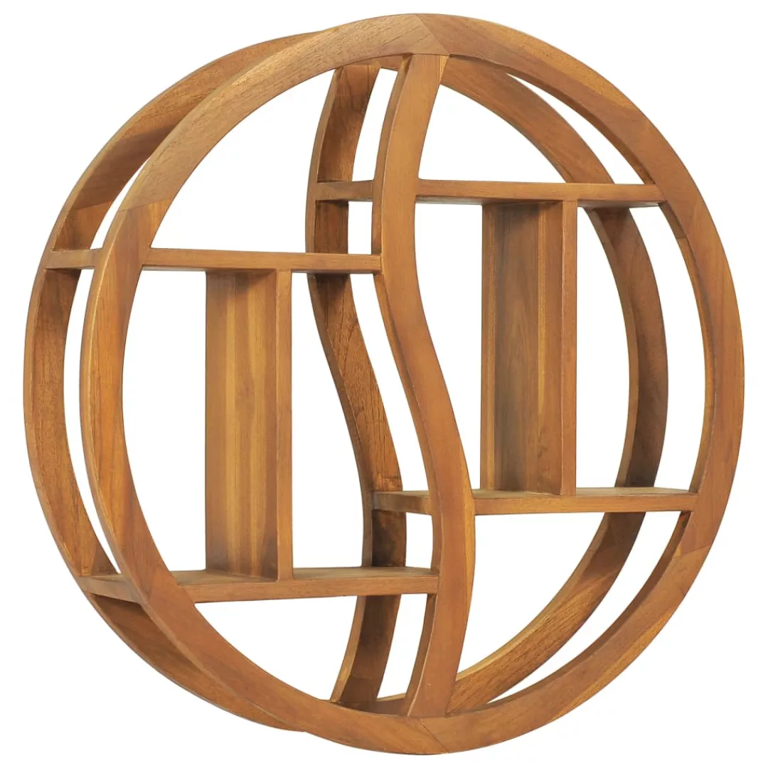 Wandregal Yin Und Yang 60x15x60 Cm Teak Massivholz günstig online kaufen