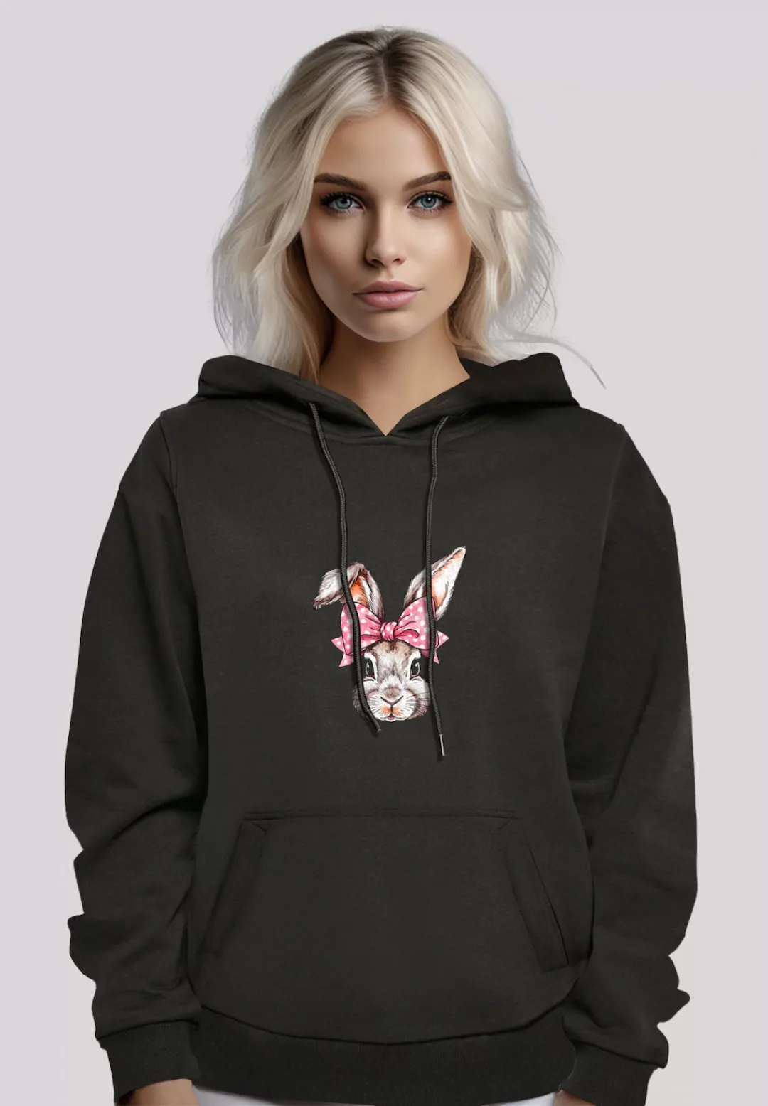 F4NT4STIC Kapuzenpullover "Niedlicher Hase mit Schleife", Premium Qualität günstig online kaufen