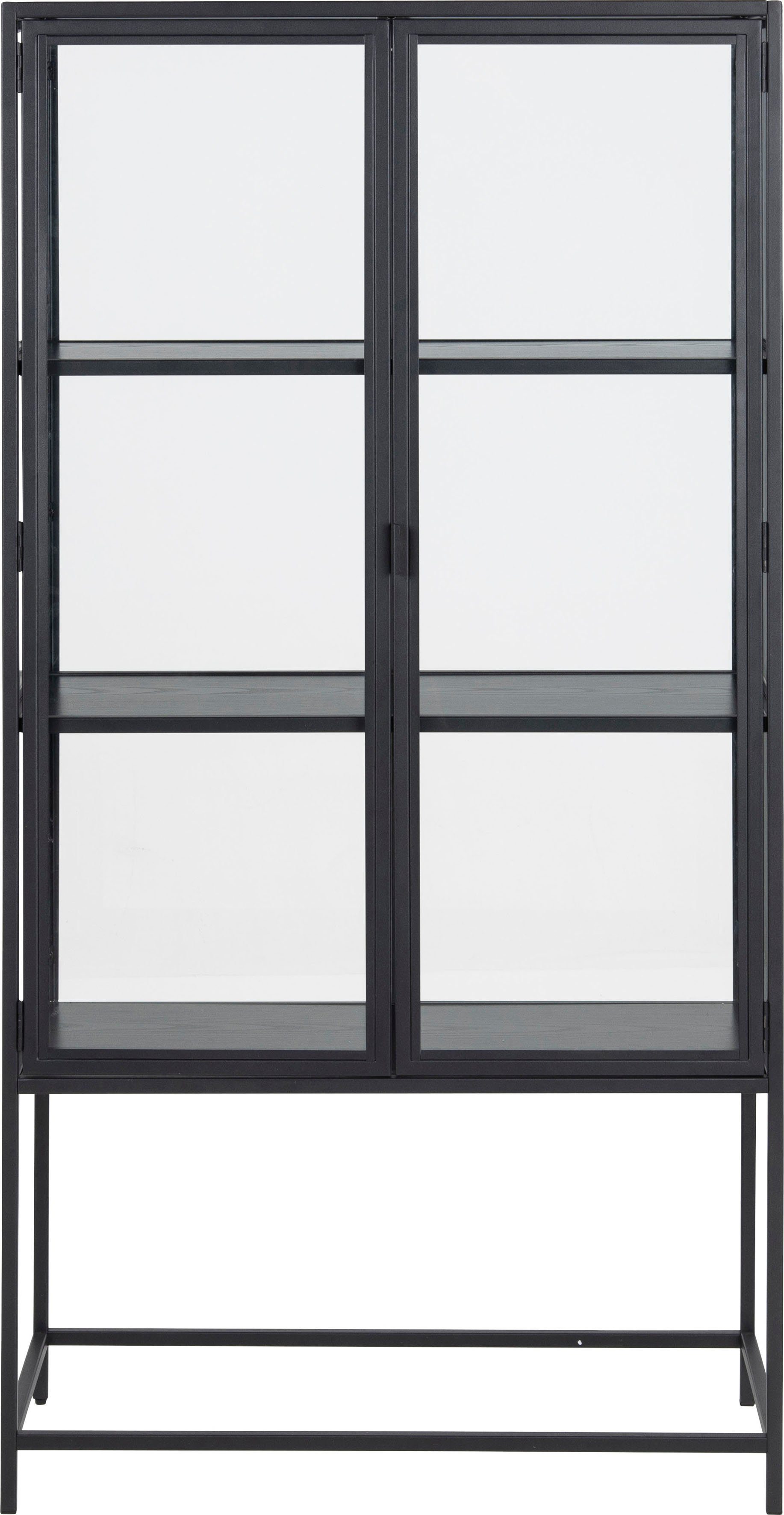 ACTONA GROUP Glasvitrine, mit Glastüren und Metallrahmen, 3 Einlegeböden, B günstig online kaufen