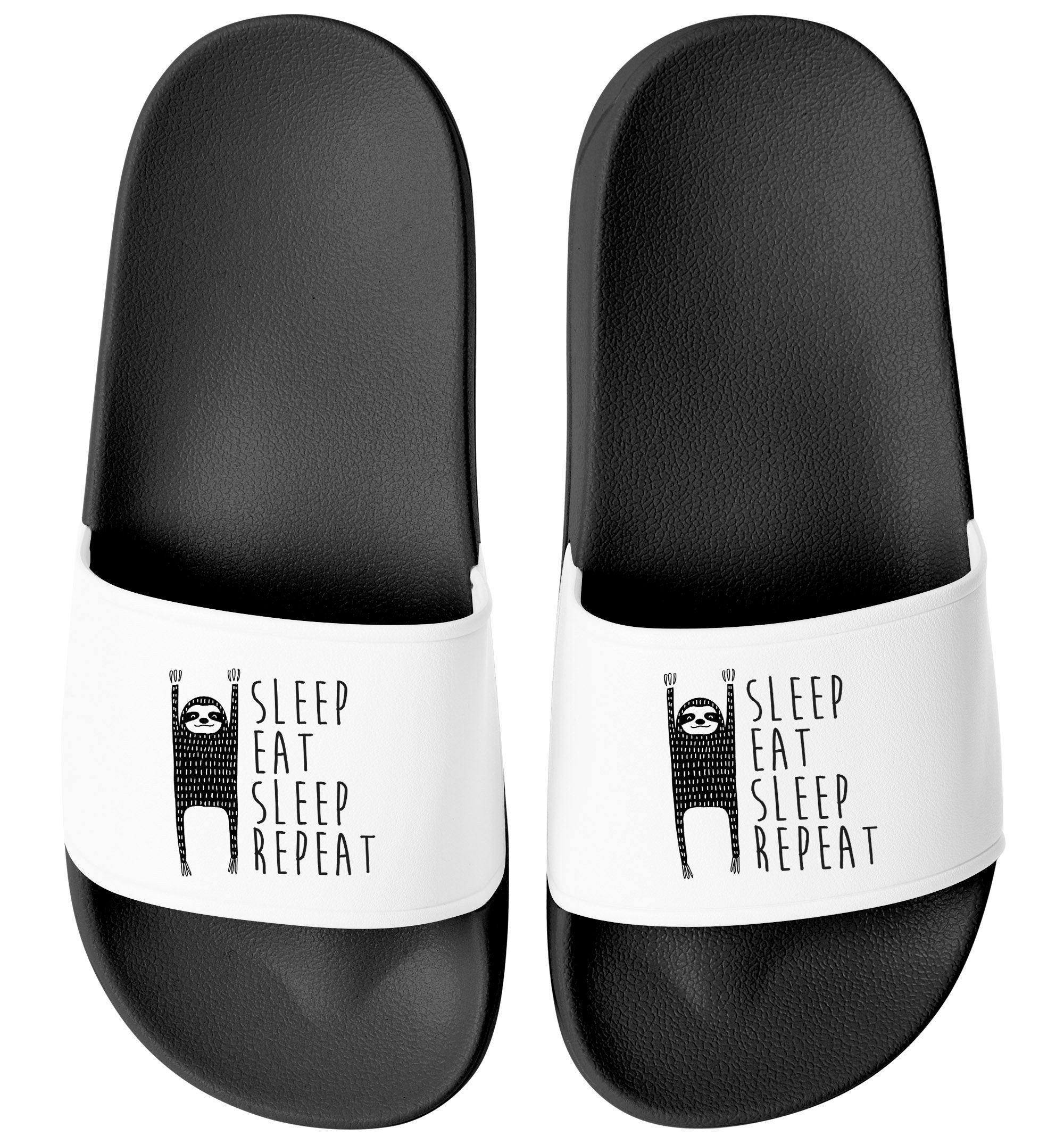 MoonWorks Badeschlappen mit Faultier-Motiv und Spruch günstig online kaufen