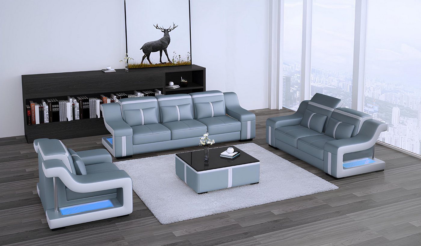 Xlmoebel Sofa Modernes Sofa-Set für das Wohnzimmer mit USB-Anschluss und pa günstig online kaufen