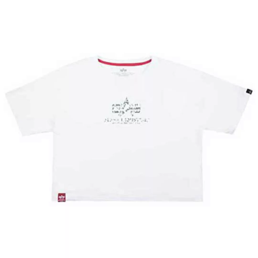 Alpha Industries Basic Cos Holografic Print Kurzärmeliges T-shirt S White / günstig online kaufen