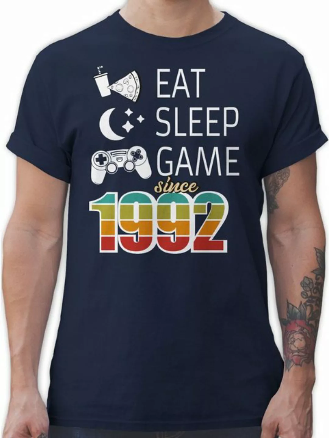 Shirtracer T-Shirt Eat sleep Game since 1992 30. Geburtstag günstig online kaufen