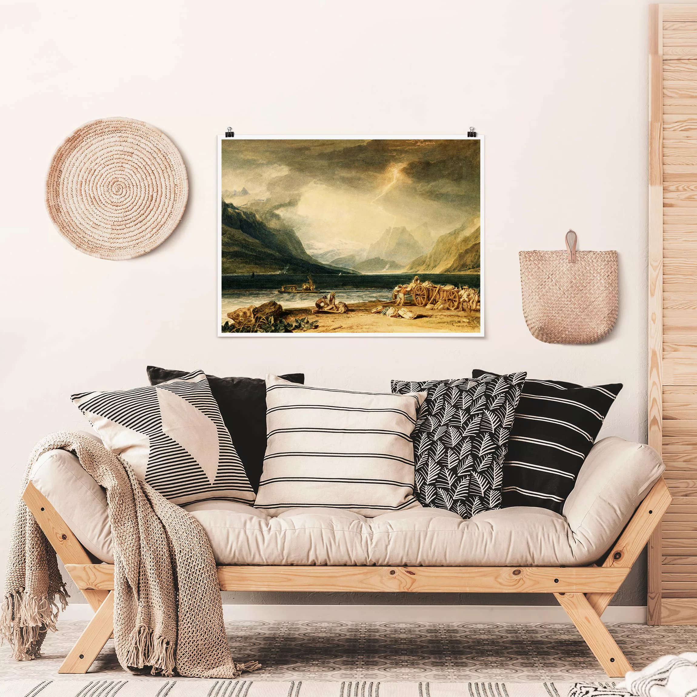 Poster Kunstdruck - Querformat William Turner - Thunersee günstig online kaufen