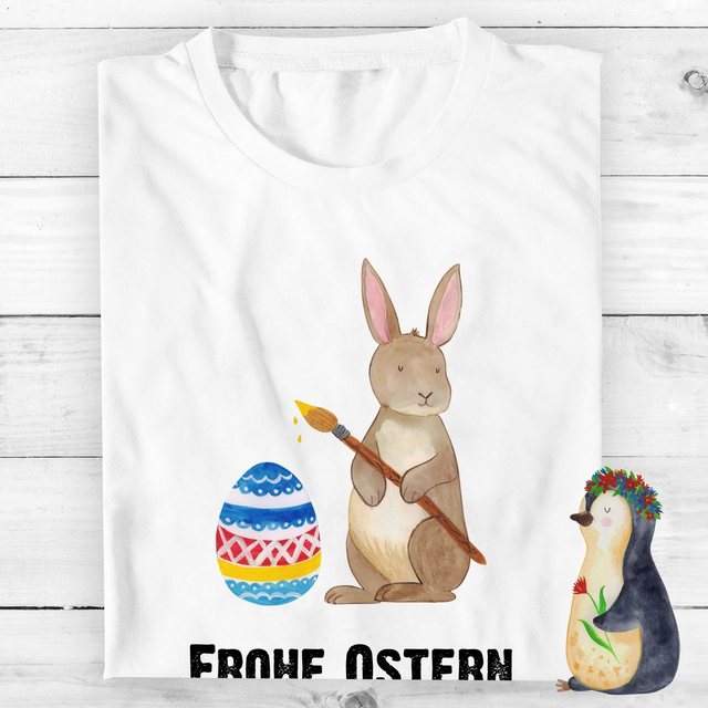 Mr. & Mrs. Panda T-Shirt Hase Eiermalen - Weiß - Geschenk, Frohe Ostern, Na günstig online kaufen