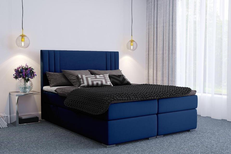 JVmoebel Bett Moderne Boxspring Betten Hotel Doppel Luxus Bett Polster Kast günstig online kaufen