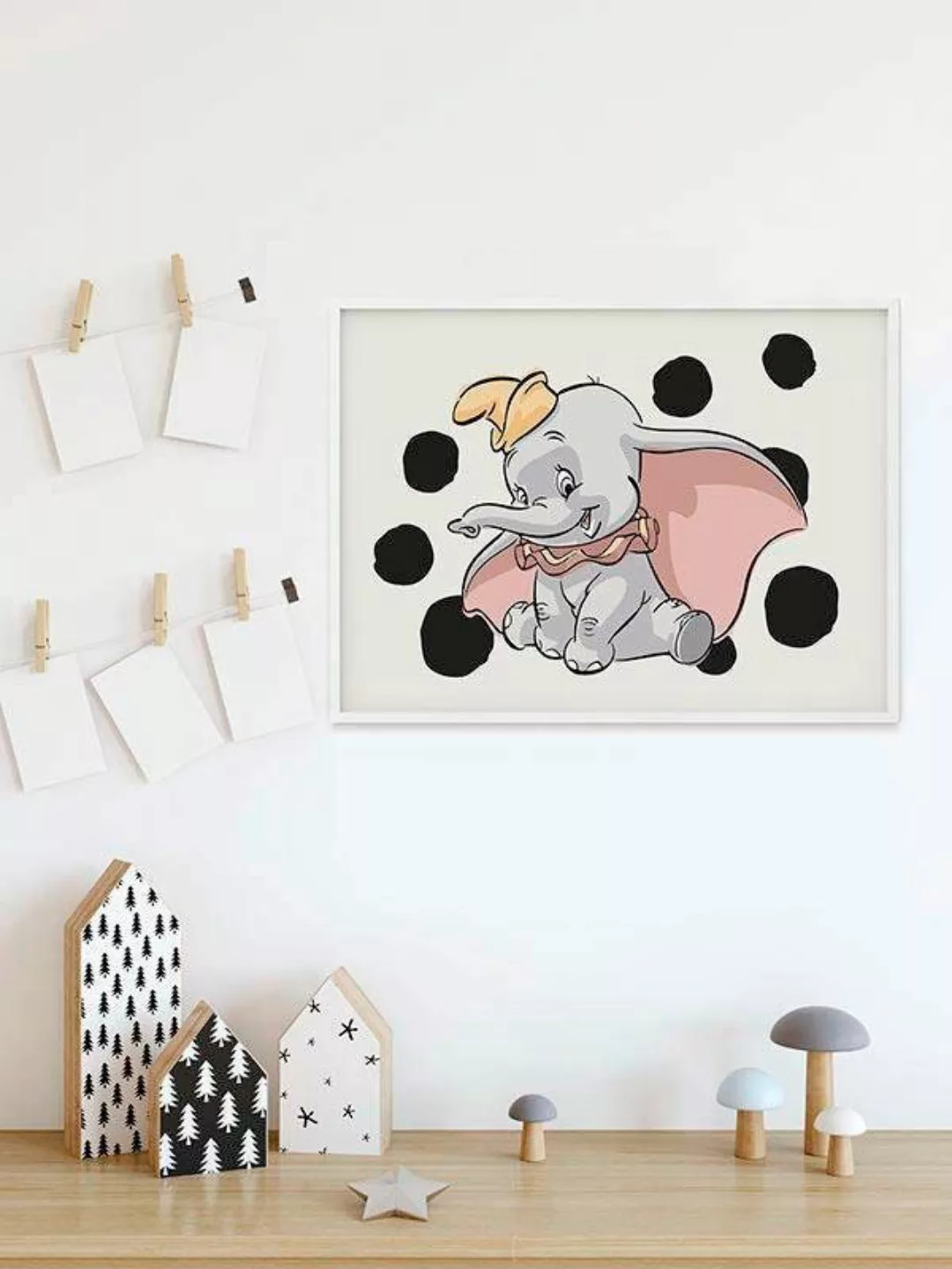 Komar Bild »Dumbo Dots Landscape«, Disney, (1 St.), Wandbild zur Dekoration günstig online kaufen