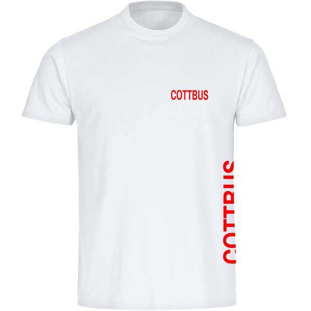 multifanshop T-Shirt Herren Cottbus - Brust & Seite - Männer günstig online kaufen