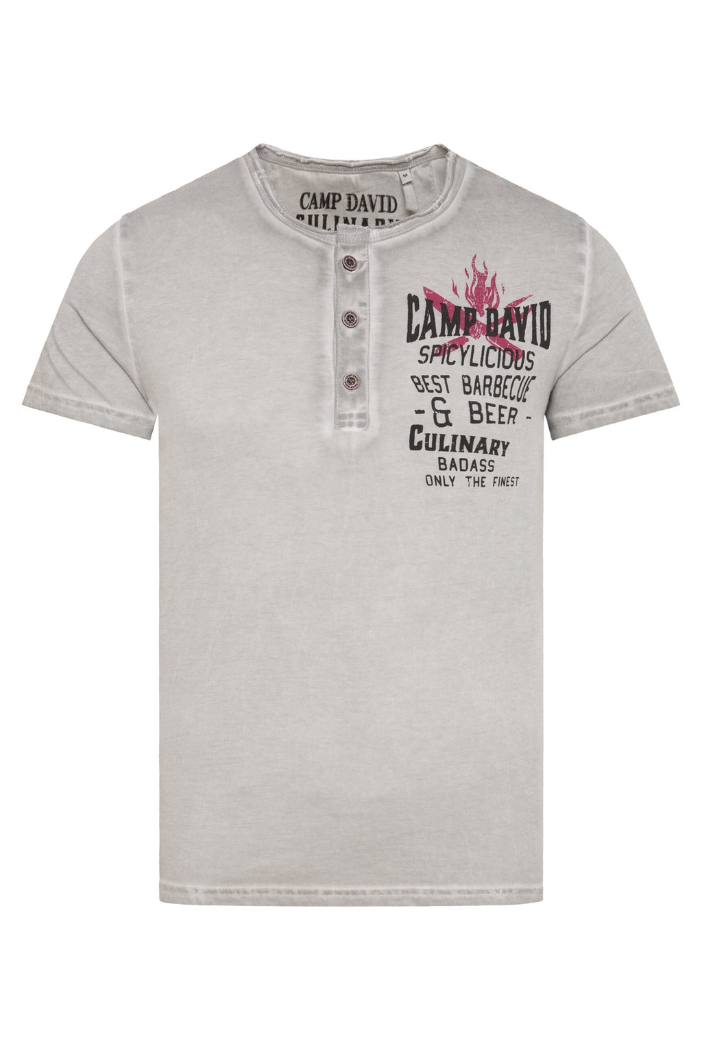 CAMP DAVID Henleyshirt, mit Used-Kanten günstig online kaufen