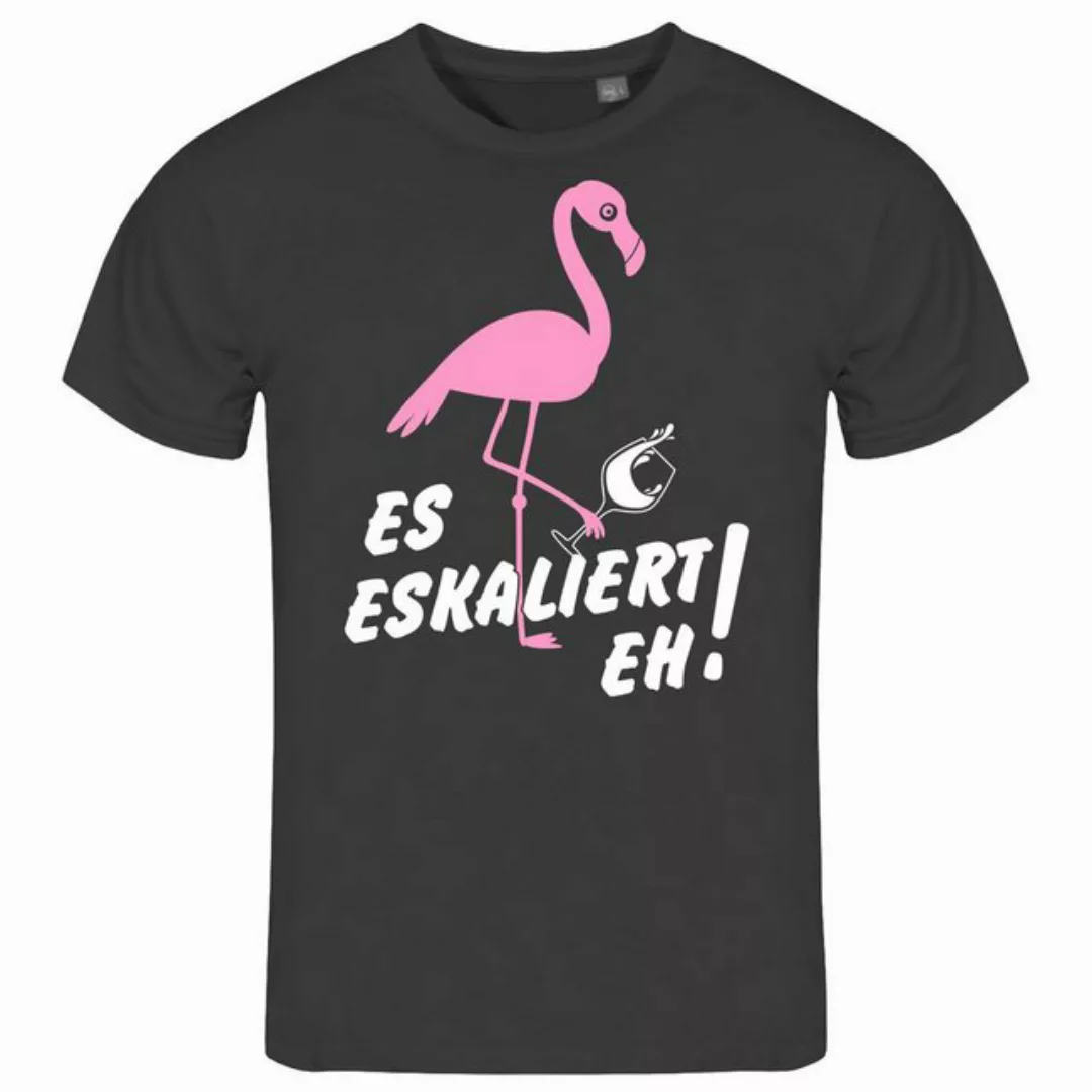 deinshirt Print-Shirt Herren T-Shirt Es eskaliert eh Flamingo Funshirt mit günstig online kaufen