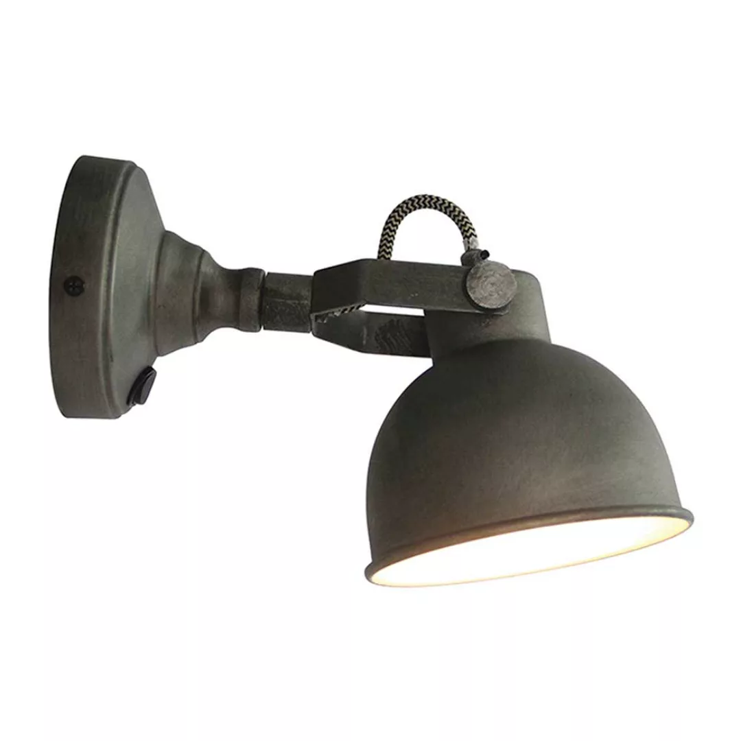 Deko Wandlampe in Grau Metall günstig online kaufen