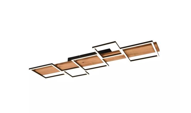 LED-Deckenleuchte ca. 115 cm breit Switch-Dimmer Matt 1 Stück Metall / Holz günstig online kaufen
