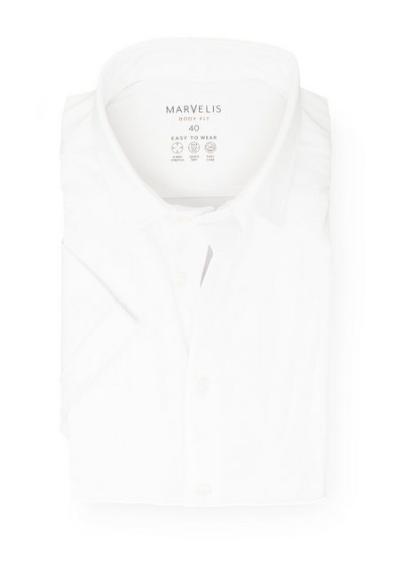 MARVELIS Kurzarmhemd Easy to Wear - Kurzarmhemd - Body Fit - Einfarbig - We günstig online kaufen