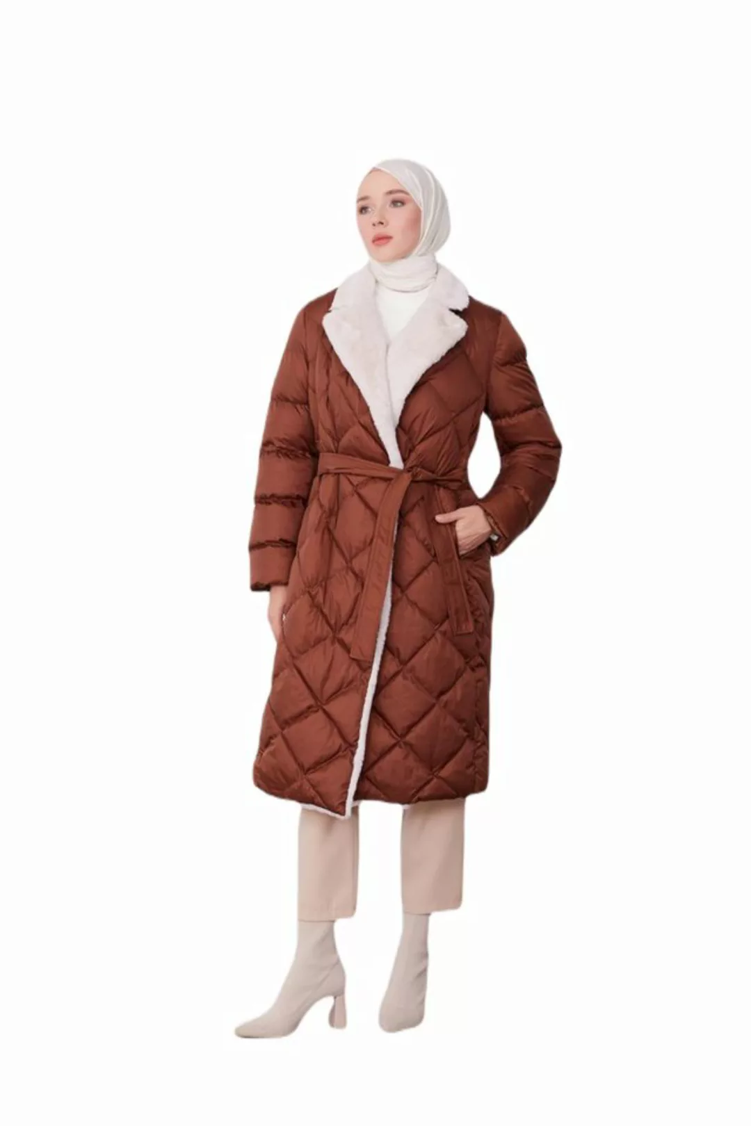 ARMİNE Steppmantel Armine Steppjacke Damen, Warm Mantel Damen Lang, Winterj günstig online kaufen