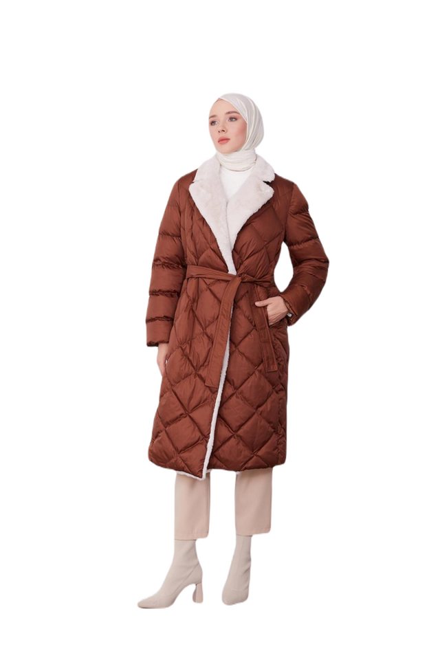 ARMİNE Steppmantel Armine Steppjacke Damen, Warm Mantel Damen Lang, Winterj günstig online kaufen