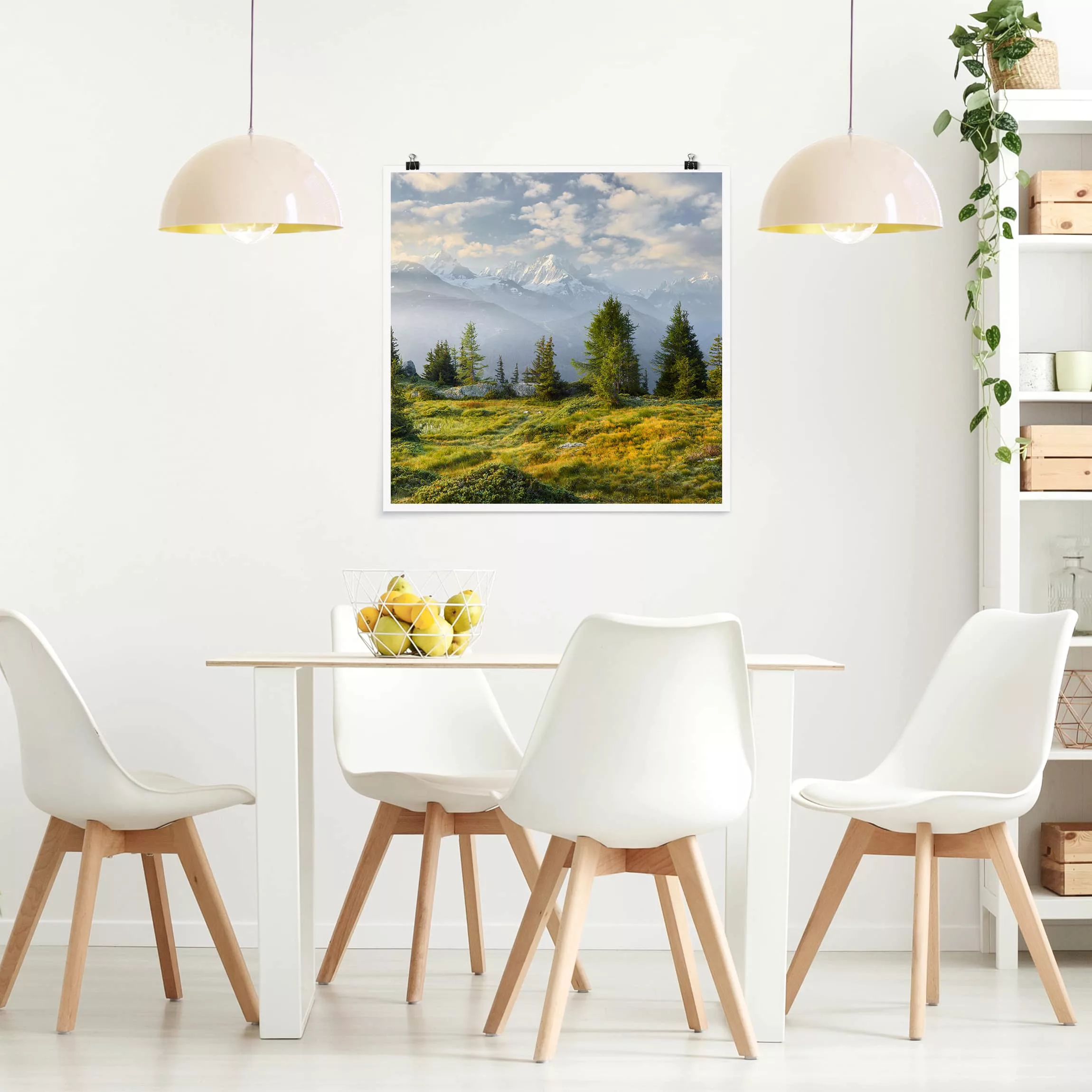 Poster Natur & Landschaft - Quadrat Émosson Wallis Schweiz günstig online kaufen