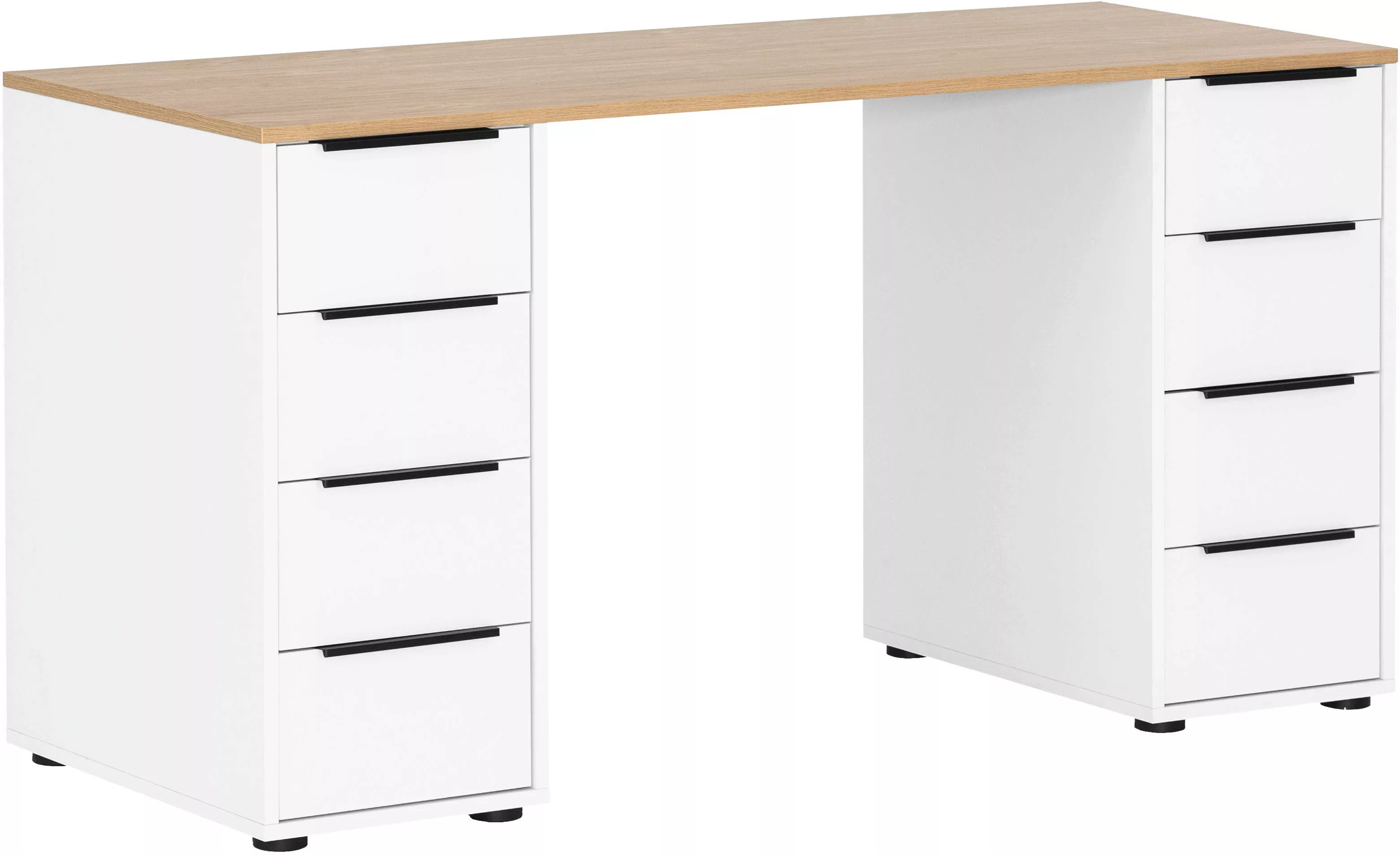 Schildmeyer Schreibtisch "Elma, Breite 140 cm", Holzdekor mit fühlbarer Str günstig online kaufen