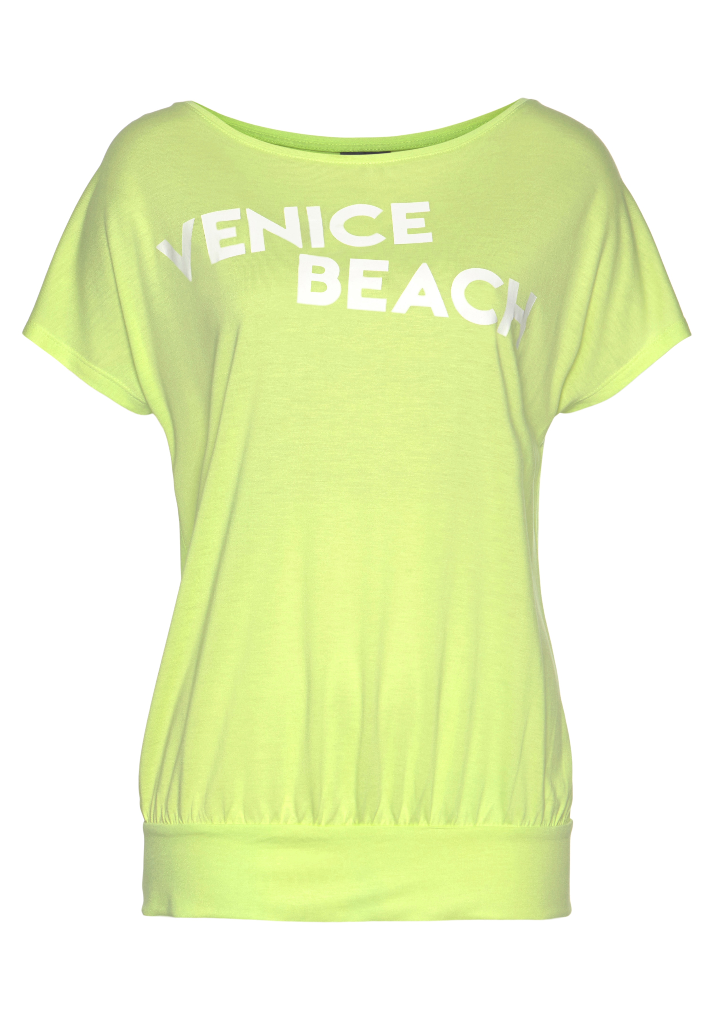 Venice Beach Kurzarmshirt mit Logodruck vorne, T-Shirt, Strandshirt, sportl günstig online kaufen