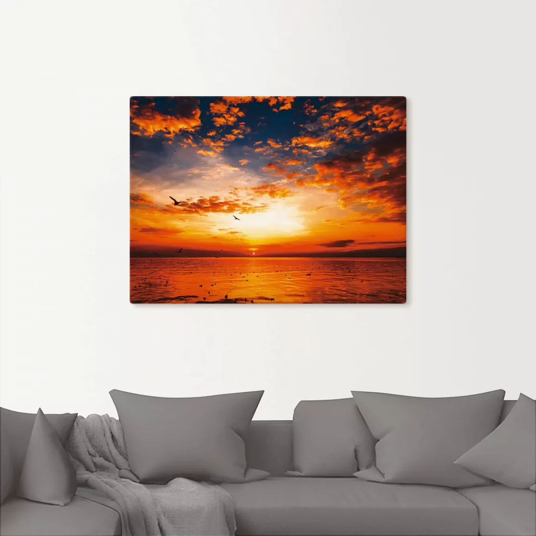 Artland Wandbild "Sonnenuntergang am Strand", Sonnenaufgang & -untergang, ( günstig online kaufen