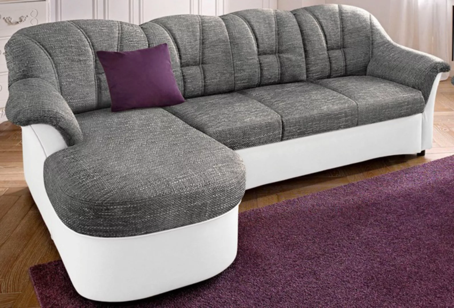 DOMO collection Ecksofa »Flores Schlafsofa, B/T/H: 233/142/86 cm, L-Form«, günstig online kaufen