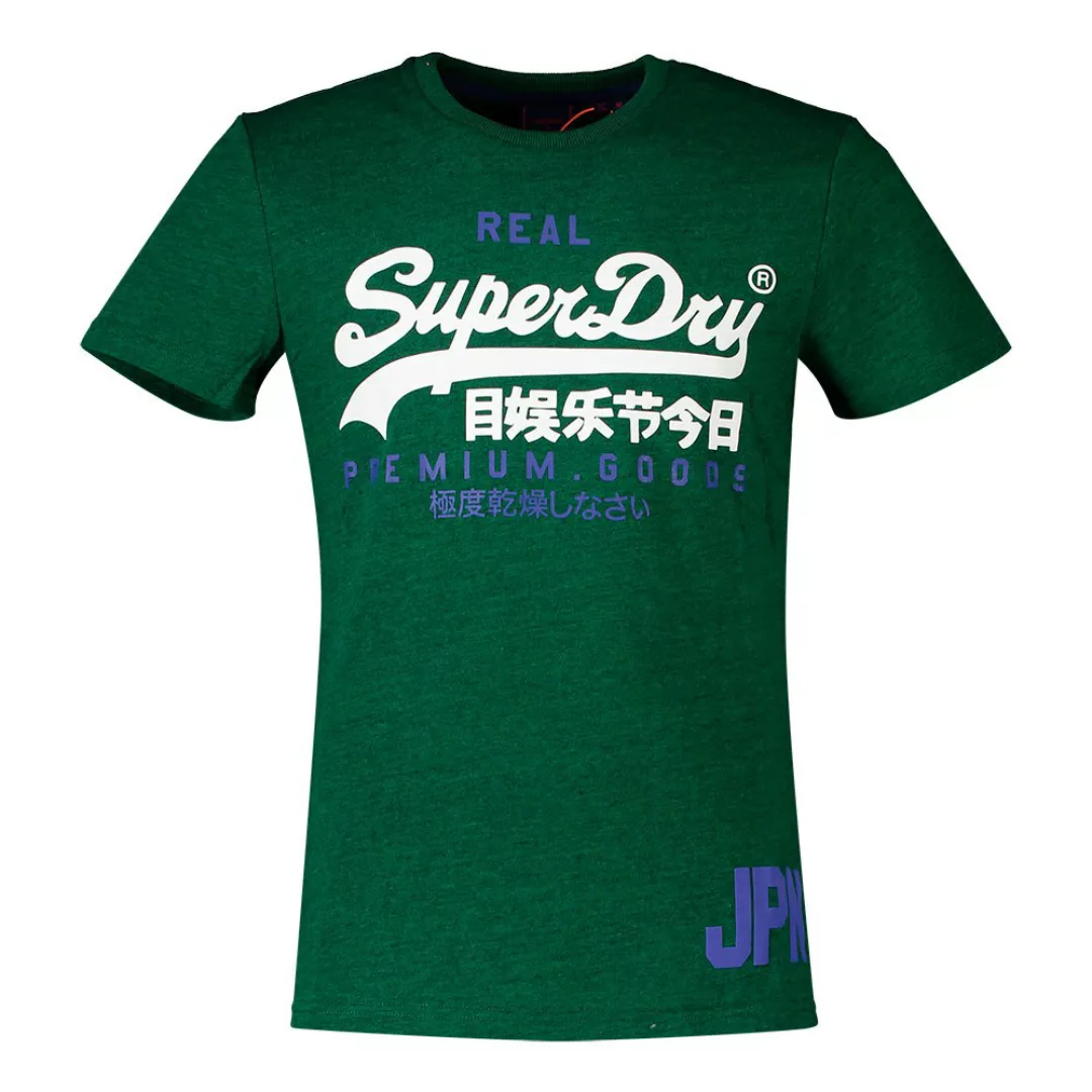 Superdry Vintage Logo Duo Kurzarm T-shirt S Willow Green Grit günstig online kaufen